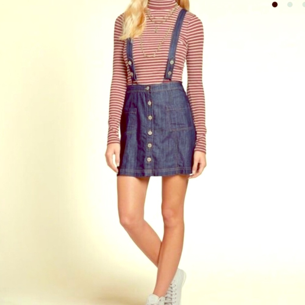Hollister Denim Overalls Pinafore Dress/Jumper